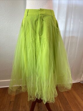 S•Deer Lime Green Layered Tulle A-Line Skirt. Size M. NWT. Fairycore. Tinkerbell